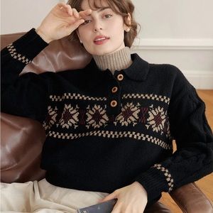 fair isle wool sweater